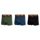 Boxeralsó, 95% pamut, 2% elasztán, olivazöld, kék, fekete, 3db, XL