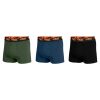 Boxeralsó, 95% pamut, 2% elasztán, olivazöld, kék, fekete, 3db, XXL