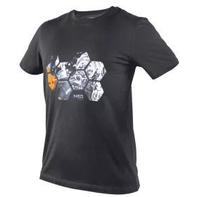   Munkavédelmi póló, hatszög grafika, autóalkatrész minta, 100% pamut, 180g/m2, S