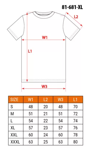 Munkavédelmi póló, motorkerékpár minta, 100% pamut, 180g/m2, XL