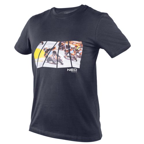 Munkavédelmi póló, motorkerékpár minta, 100% pamut, 180g/m2, XXXL