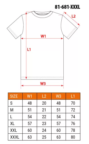 Munkavédelmi póló, motorkerékpár minta, 100% pamut, 180g/m2, XXXL