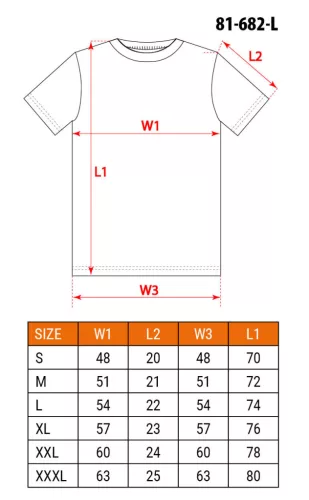 Munkavédelmi póló, műhely minta, 100% pamut, 180g/m2, L