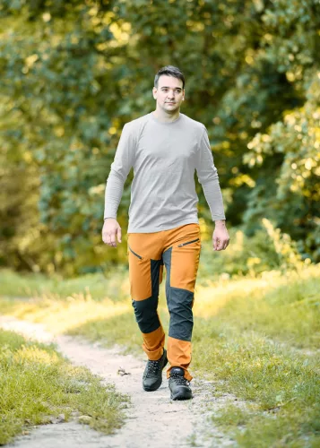 Munkavédelmi póló, hosszú ujjú, szürke, 90% pamut, XXXL