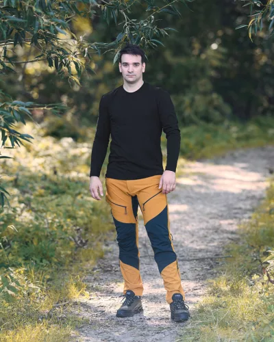 Munkavédelmi póló, hosszú ujjú, fekete, 100% pamut, XXXL
