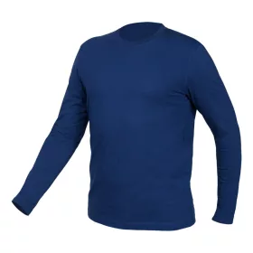   Munkavédelmi póló, hosszú ujjú, tengerészkék, 100% pamut, XXXL