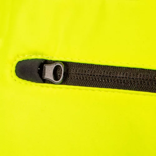 Láthatósági Munkadzseki, softshell, kapucnival, sárga, M