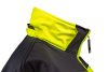 Láthatósági Munkadzseki, softshell, kapucnival, sárga,XL