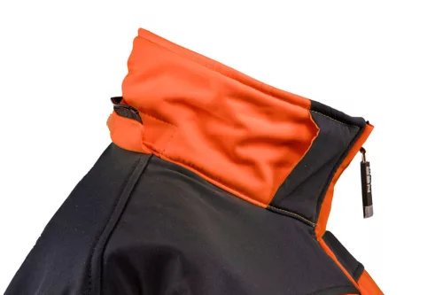 Láthatósági Munkadzseki, softshell, kapucnival, narancssárga,XXXL
