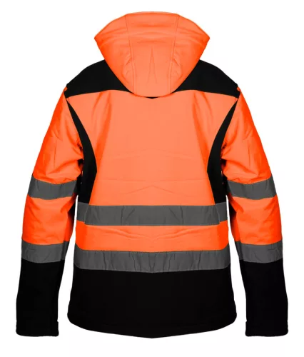 Láthatósági Munkadzseki, softshell, kapucnival, narancssárga,XXXL