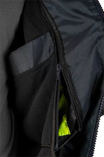 Láthatósági munkavédelmi kabát, Szigetelt, sárga, 3az1-ben, XL