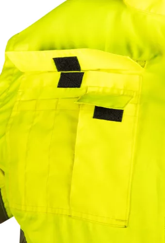 Láthatósági munkavédelmi kabát, Szigetelt, sárga, 3az1-ben, XXL