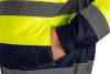 Láthatósági munkavédelmi kabát, Szigetelt, sárga, 3az1-ben, XXL
