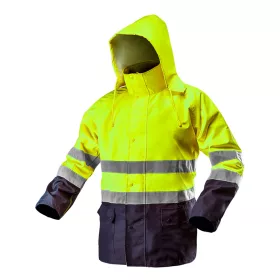 Láthatósági Munkadzseki, vízálló, sárga,XXXL
