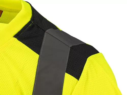 Láthatósági póló, sárga, sötét alsó résszel,XL