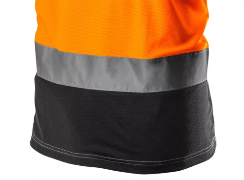 Láthatósági póló, narancssárga, sötét alsó résszel, M