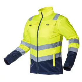   Láthatósági munkadzseki, 60% pamut, 40% polyester, 260 gsm, L