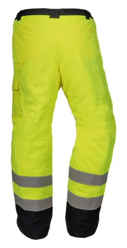Láthatósági munkanadrág, extrán szigetelt, sárga,XL