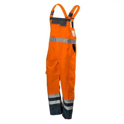 Láthatósági kantáros munkanadrág, narancssárga, XL