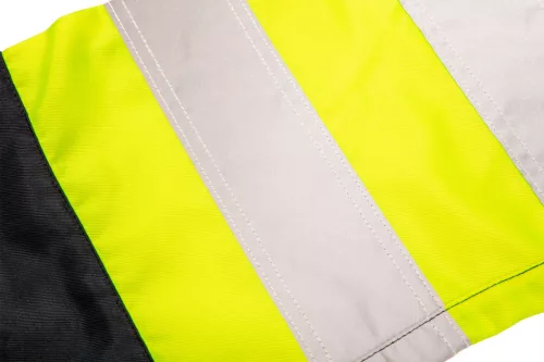 Kantáros munkanadrág, lélegző, 240gsm, polyester+pamut, tengerészkék, fényvisszaverő csíkokkal, m