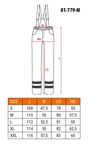Kantáros munkanadrág, lélegző, 240gsm, polyester+pamut, tengerészkék, fényvisszaverő csíkokkal, m