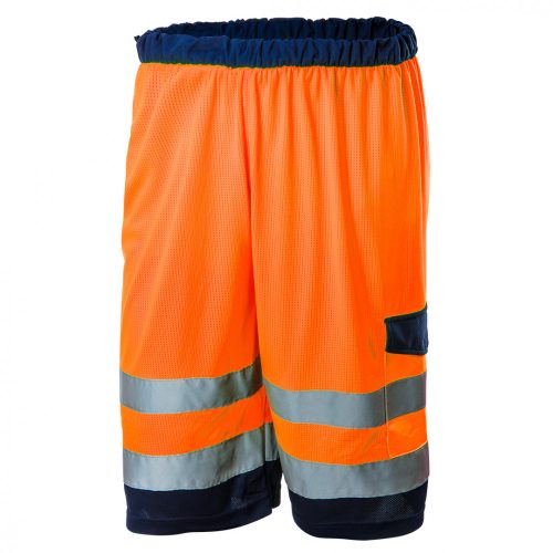 Láthatósági hálós rövidnadrág, narancssárga, xxl