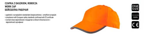 Láthatósági sapka, narancssárga