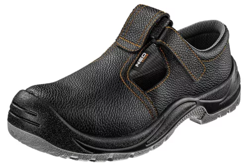 Munkavédelmi szandál, bőr, S1 FO, acélbetétes, 43