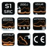 Munkacipő, S1 SRC, fémmentes, kompozit lábújvédő,, 46
