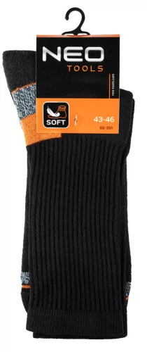Munkazokni, hosszú, 70% pamut, 30% polyester, megerősített sarok, lélegző, 43–45