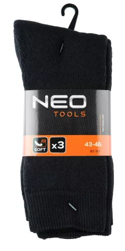 Munkazokni, 3pár, hosszú, 70% pamut, 30% polyester, 43–45
