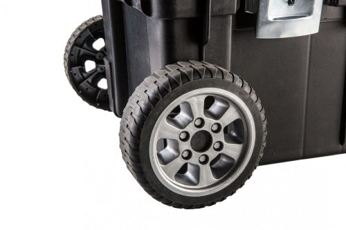 Szerszámkocsi, kerekekkel, 680x400x355mm, szortimenterrel, teleszkópos nyéllel