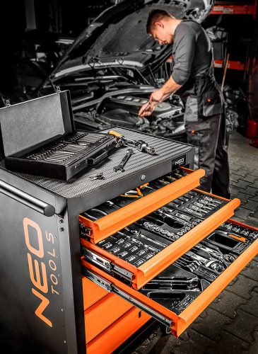 Műhelykocsi 6 fiókkal, 680x460x1030mm, szerszámkocsi