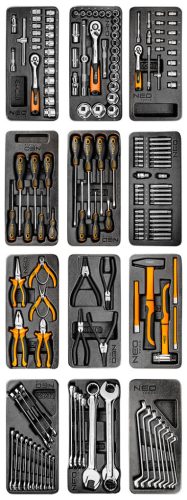 Műhelykocsi, 7 fiókos, 176db szerszámmal, 680x460x1030mm, szerszámkocsi