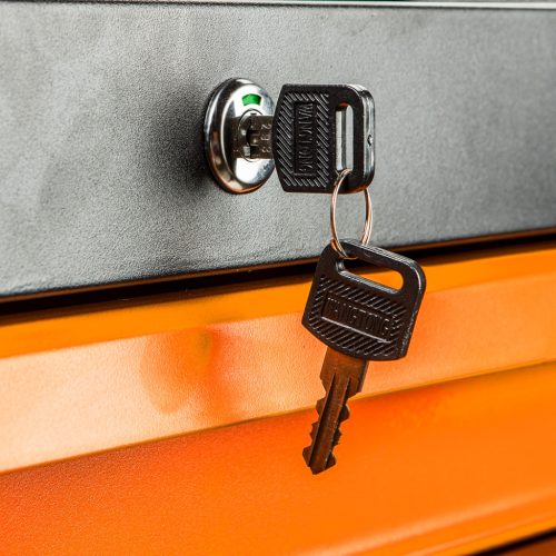 Műhelykocsi, 7 fiókos, 176db szerszámmal, 680x460x1030mm, szerszámkocsi