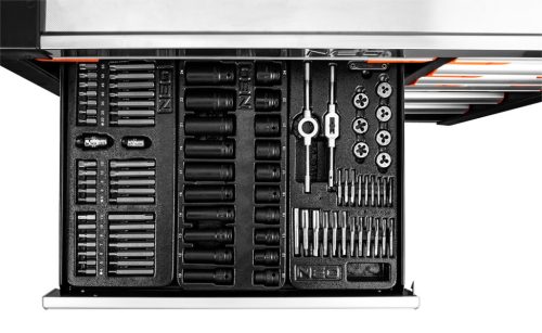 Műhelykocsi PRO, 12 fiókos, 229 szerszámmal, szerszámkocsi