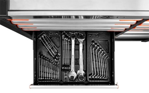 Műhelykocsi PRO, 12 fiókos, 229 szerszámmal, szerszámkocsi