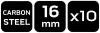 Szerszámtartó klipsz, falra szerelhető, horganyzott acél, átmérő 16mm, 10db