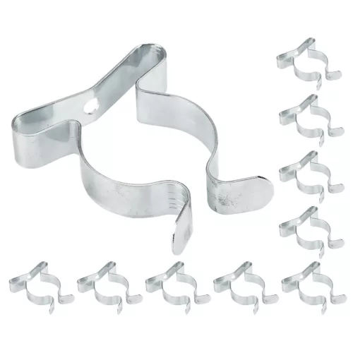 Szerszámtartó klipsz, falra szerelhető, horganyzott acél, átmérő 25mm, 10db