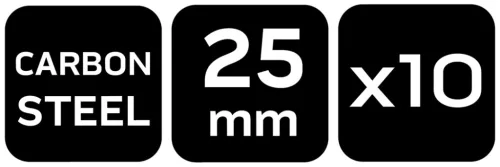 Szerszámtartó klipsz, falra szerelhető, horganyzott acél, átmérő 25mm, 10db