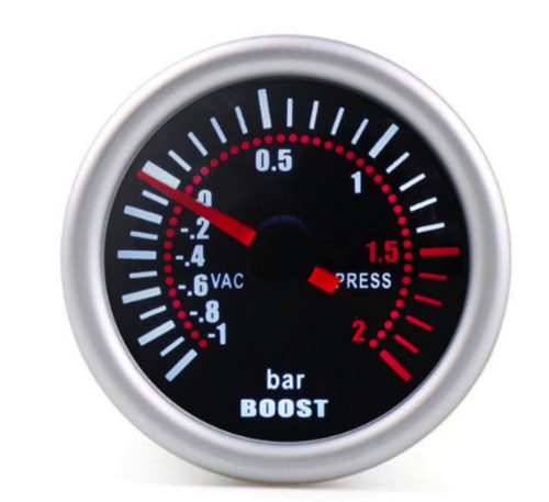 84030 2BAR Turbónyomás mérőóra fekete számlapos