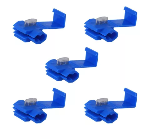 Vezeték gyorscsatlakozó, kék, 0,75-2,5 mm vezetékhez - önmetsző 5db-os /