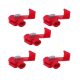 Elektromos gyorscsatlakozók, piros, 0,5-1mm kw, 22-18AWG, 10A max., 5 db / 86298