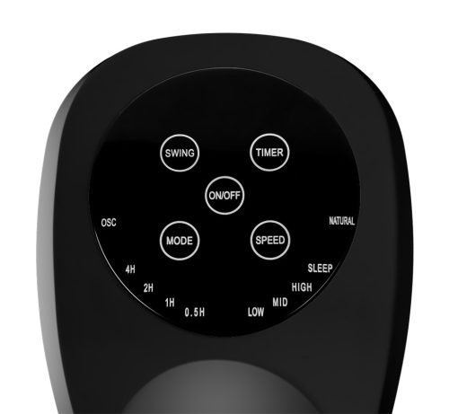 Oszlop ventilátor, 50W, 77cm magas, oszcillátoros, távirányítós