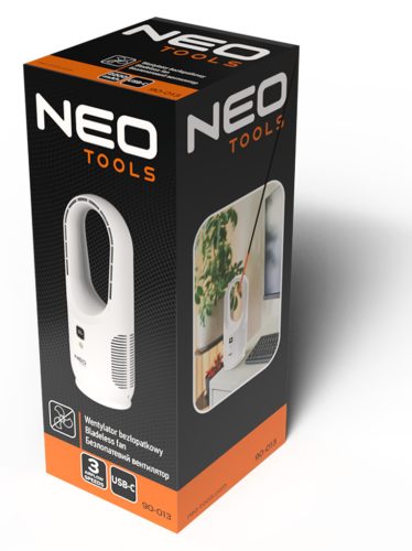 Ventilátor, akkumulátoros, belső-rejtett ventilátorlapátok, 2200mah akku, 3 fokozat, 3-12 óra működési idő