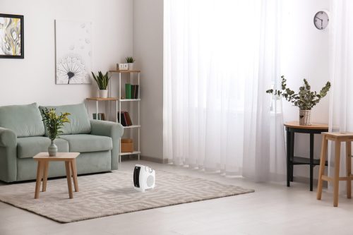 Fűtőventilátor, álló/fekvő, 2 fokozatú, 1000/2000W