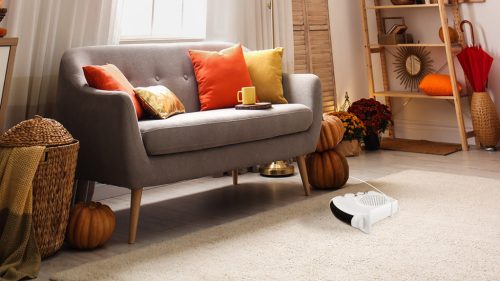 Fűtőventilátor, álló/fekvő, 2 fokozatú, 1000/2000W