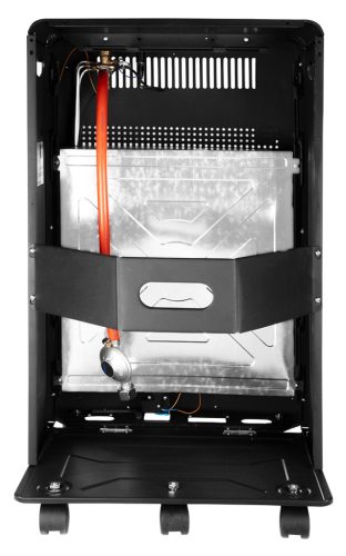 Gázkályha, kerámia betétes, 3 fokozatú,  max.4200W, gázpalack tartóval