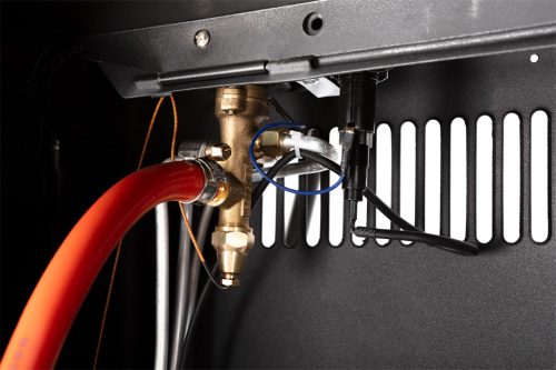 Gázkályha, kerámia betétes, 3 fokozatú,  max.4200W, gázpalack tartóval