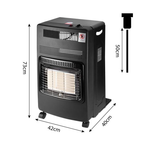 Gázkályha, kerámia betétes, 3 fokozatú,  max.4200W, gázpalack tartóval